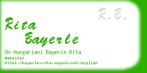 rita bayerle business card